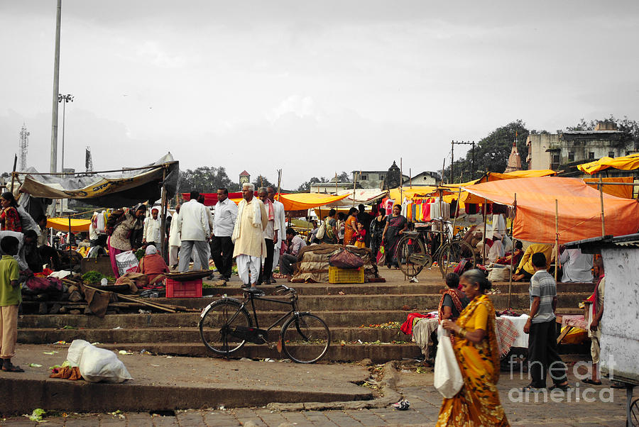 Architecture Photograph - Flea market at a village in india by Sumit Mehndiratta