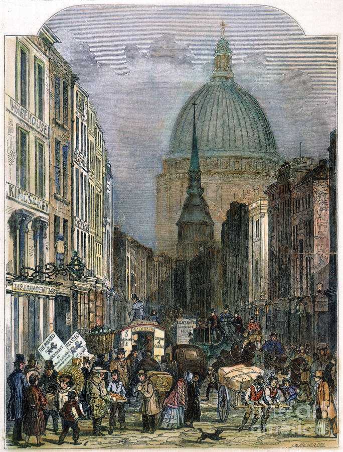 City Photograph - Fleet Street, London, 1848 by Granger