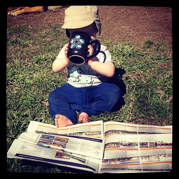 Tea Photograph - Flicking Through The Paper While by Tabitha Horton