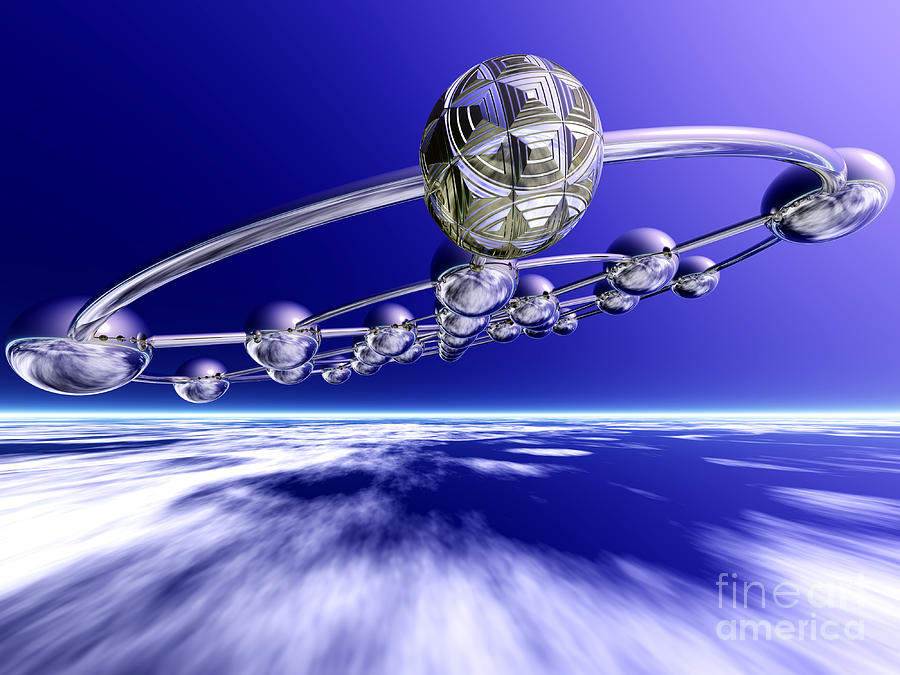 Flight in the upper atmosphere Digital Art by Nicholas Burningham