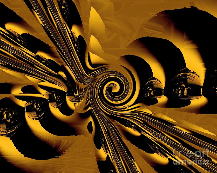 Yellow Digital Art - Flight Of The Bumblebee by Michelle H