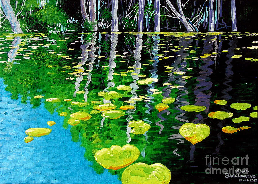 Nature Painting - Floating colors by Jose Miguel Barrionuevo