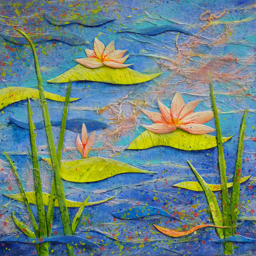 Floating Lilies Painting by Carla Parris