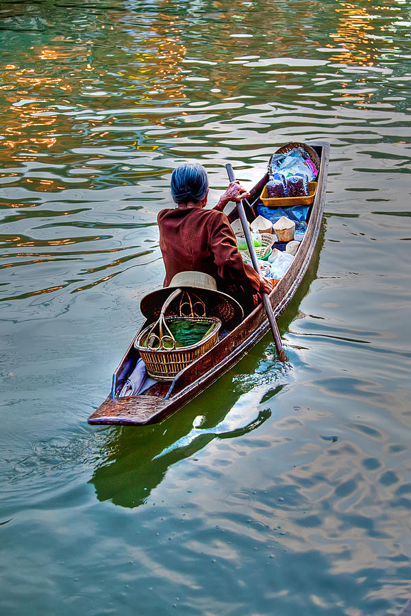 Floating Market Thailand Photograph by Adrian Evans