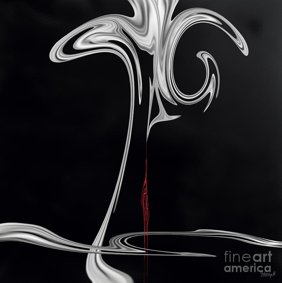 Floating with red flow 2 Digital Art by Johnny Hildingsson