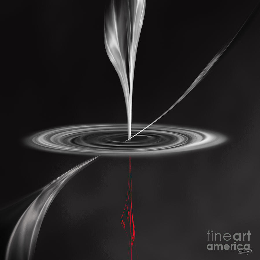 Floating with red flow 3 Digital Art by Johnny Hildingsson