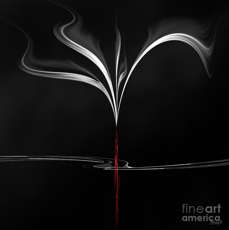 Floating with red flow 4 Digital Art by Johnny Hildingsson