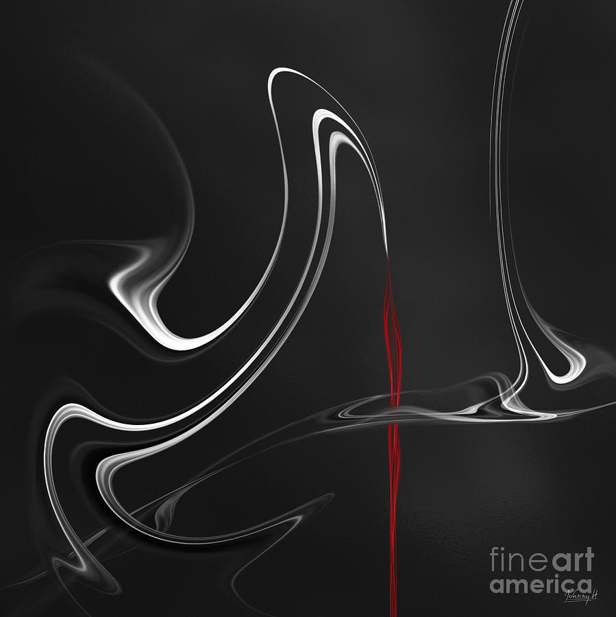 Floating with red flow 5 Digital Art by Johnny Hildingsson