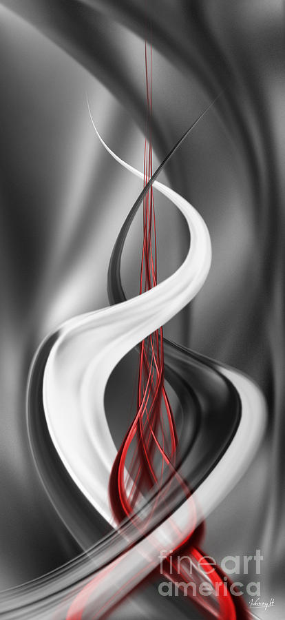 Floating with red flow 7 Digital Art by Johnny Hildingsson