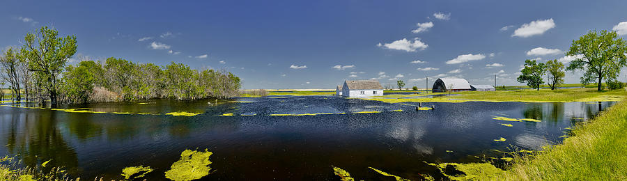 Architecture Photograph - Flooded Farm by Roderick Bley