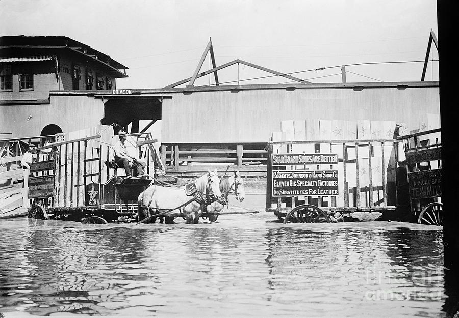 Flooding On The Mississippi River, 1909 Photograph by Library of Congress