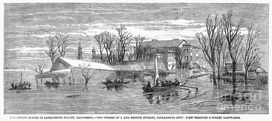 Floods: Sacramento, 1862 Photograph by Granger