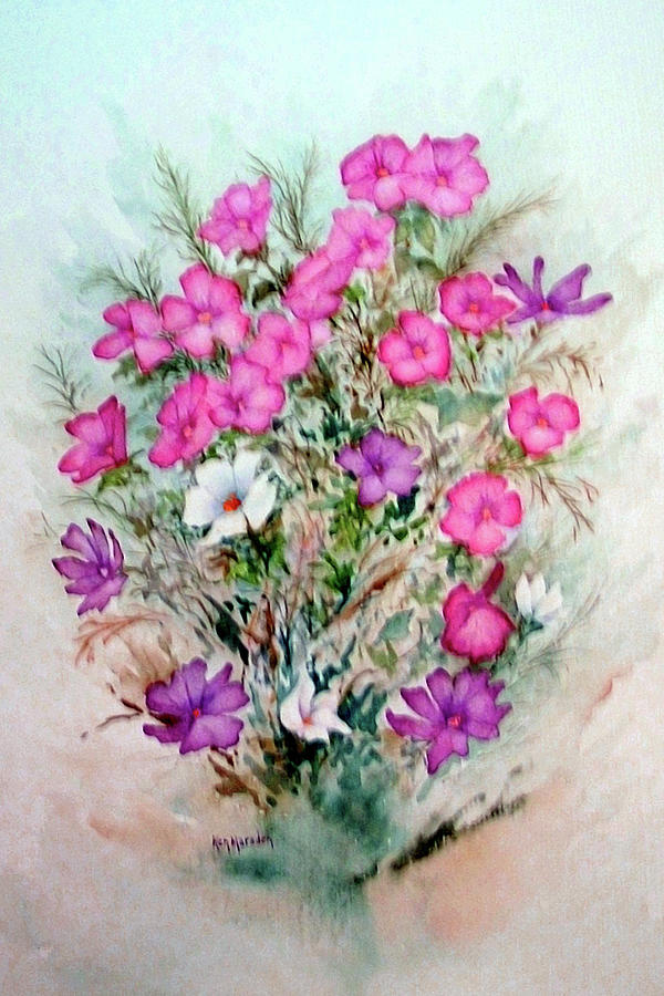 Floral 11052011 Painting by Ken Marsden