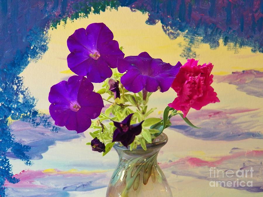 Floral Arch Island Painting by Judy Via-Wolff