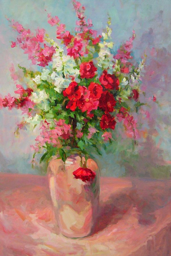 Flower Painting - Floral in Pink by Patricia Kness