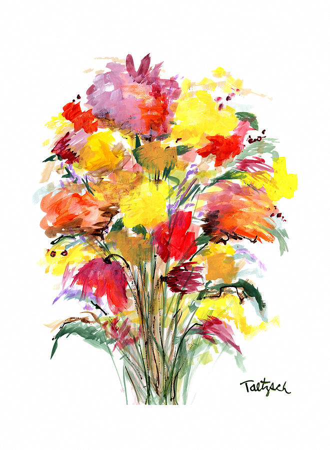 Floral Seven Painting by Lynne Taetzsch