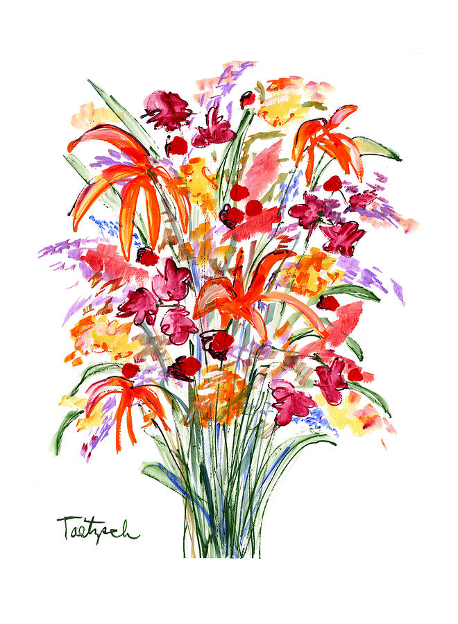Floral Six Painting by Lynne Taetzsch
