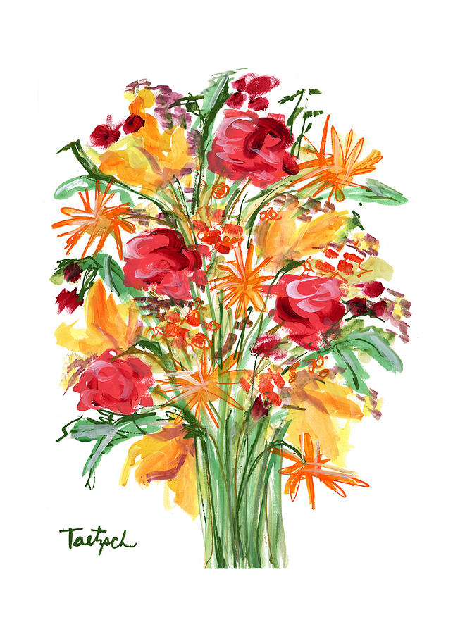 Floral Ten Painting by Lynne Taetzsch