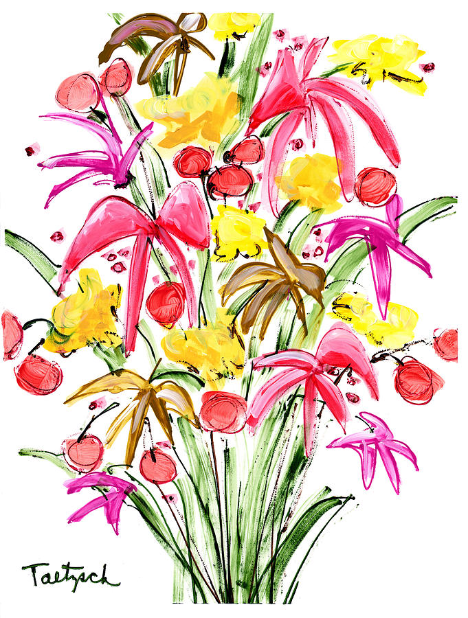 Floral Twelve Painting by Lynne Taetzsch