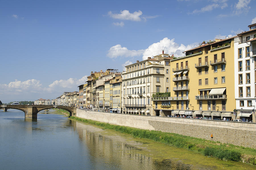 Florence Arno river and houses Photograph by Matthias Hauser