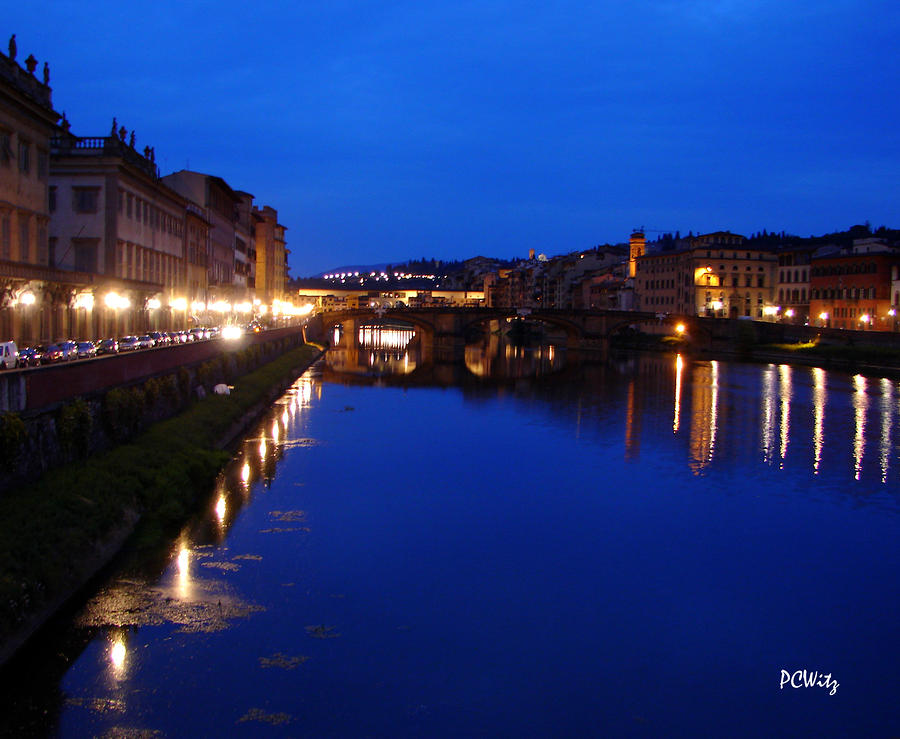 Florence Arno River Night Photograph by Patrick Witz