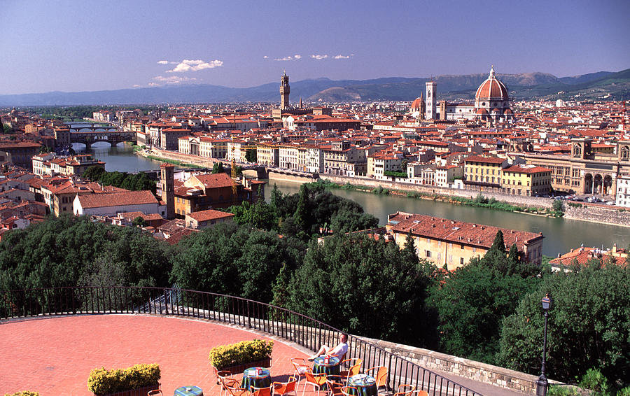 Florence from the Piazzale Michelangelo Photograph by Tom Wurl