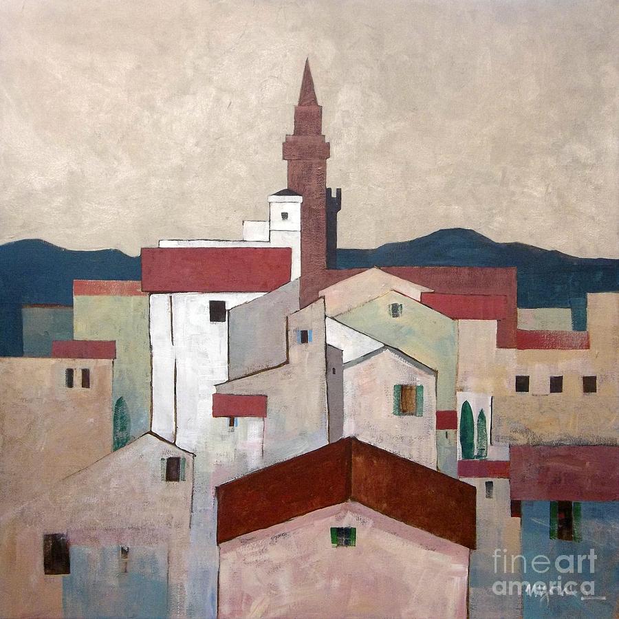 Florence Painting - Florence Rooftops by Micheal Jones