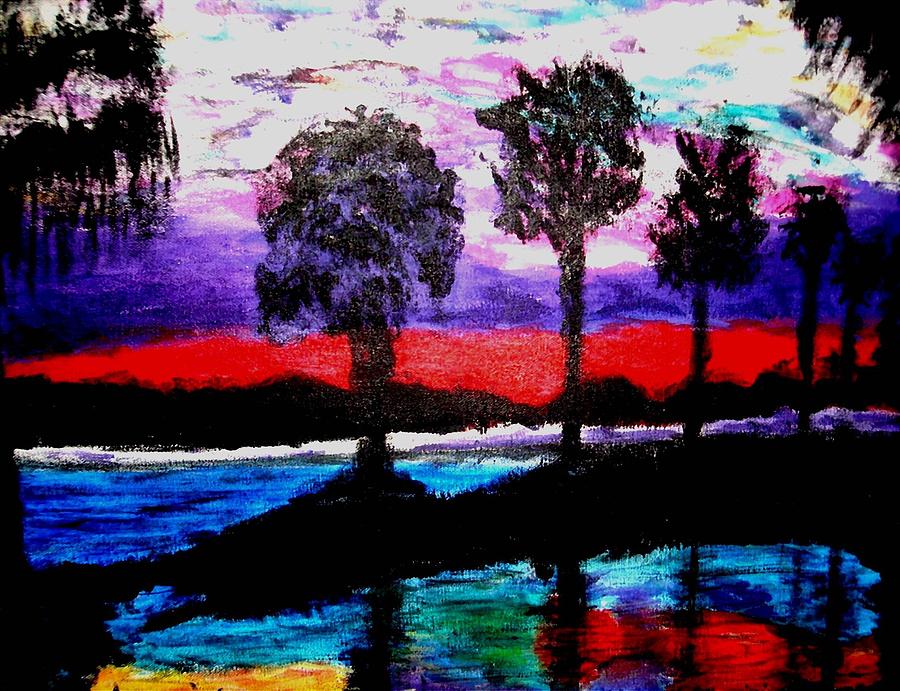 Florida at Sunset Painting by Vickie G Buccini