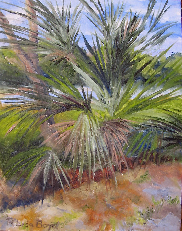 Tree Painting - Florida Palm by ake by Lisa Boyd
