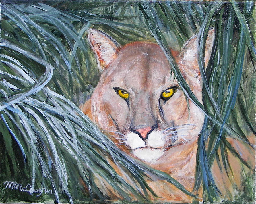 Florida Panther Painting by Mike McCaughin | Fine Art America