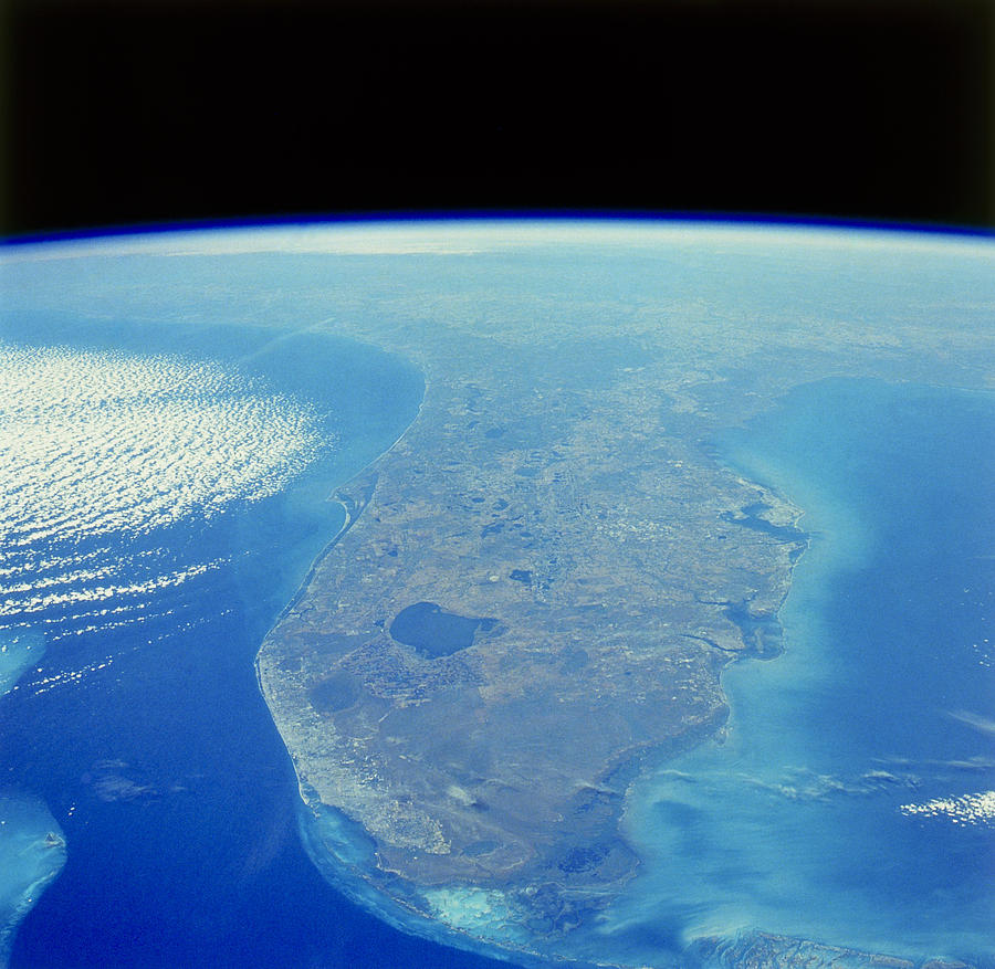 Florida Peninsula Seen From Space Shuttle Photograph by Nasa