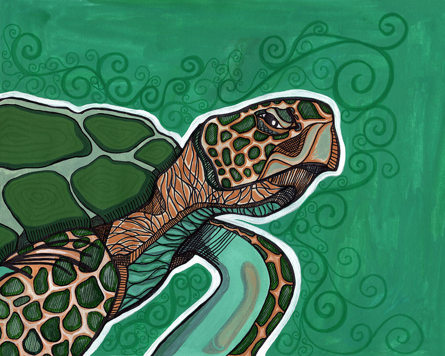 Florida Sea Turtle Painting by Kristy Cannon - Fine Art America