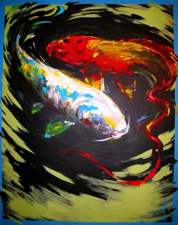 Fish Painting - Flotsam and Jetsam by Michael Leporati