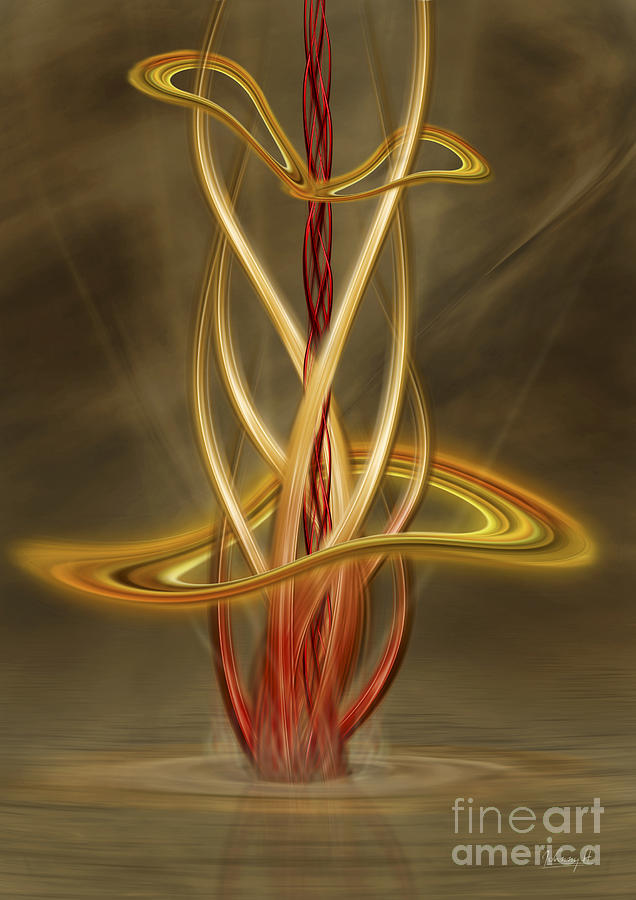 Flow through the rings Digital Art by Johnny Hildingsson