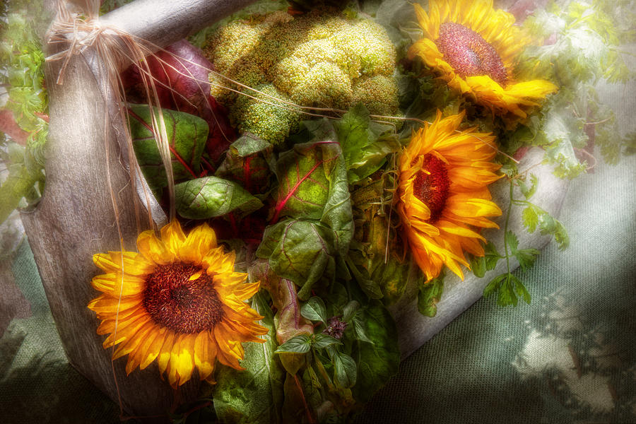 Summer Photograph - Flower - Sunflower - Gardeners toolbox  by Mike Savad