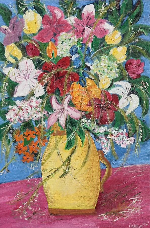 Flower arrangement Painting by Sladjana Lazarevic