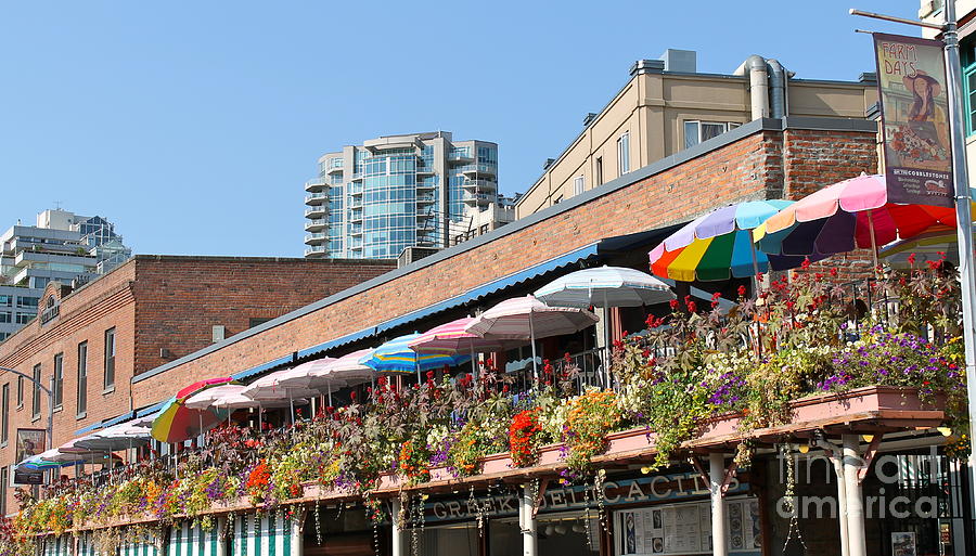 Flower Balcony at Pikes Market Photograph by Pamela Walrath