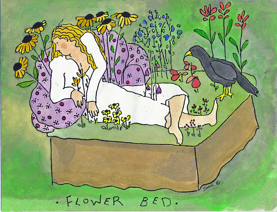Flower Bed Painting by Simi Berman