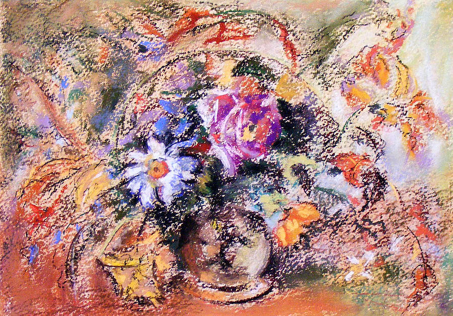Flower Burst mixed bouquet Painting by Richard James Digance