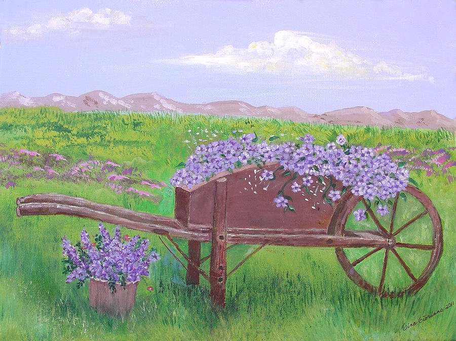 Flower Cart Painting by Gina Giordano - Fine Art America