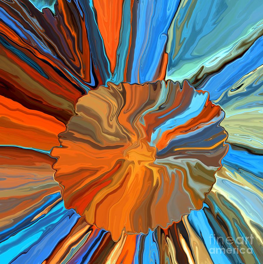 Abstract Mixed Media - Flower Close-Up by Chris Butler