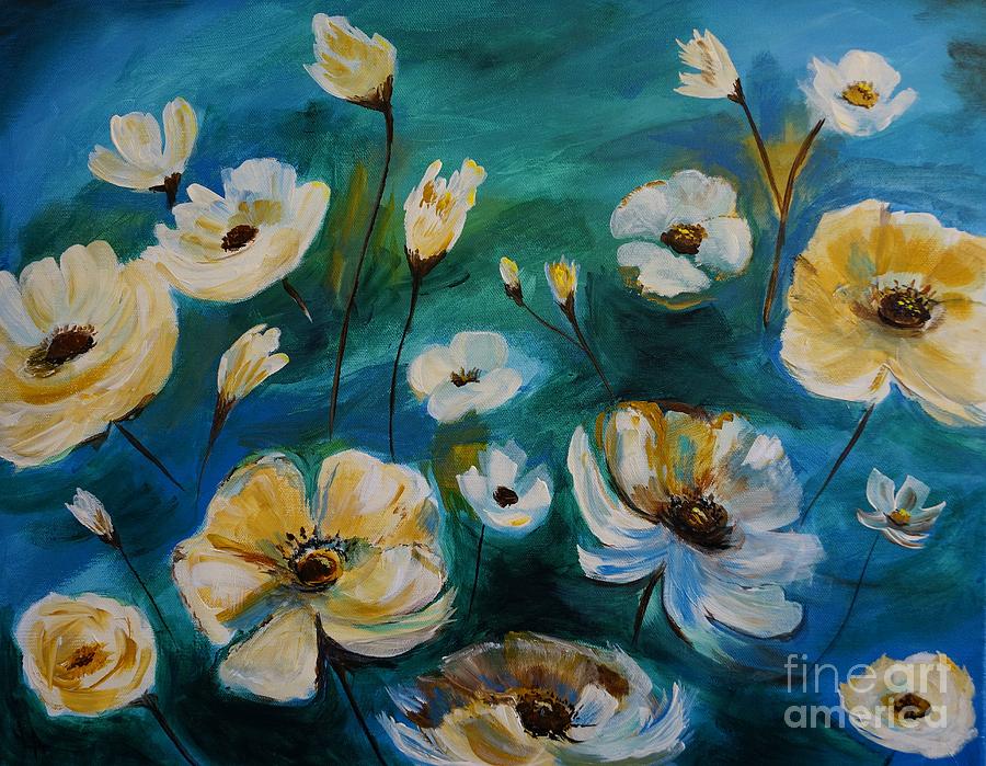 Flower Finesse Painting by Leslie Allen