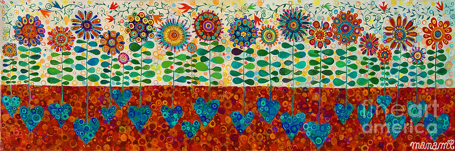 Flower Garden Reds Painting by Manami Lingerfelt