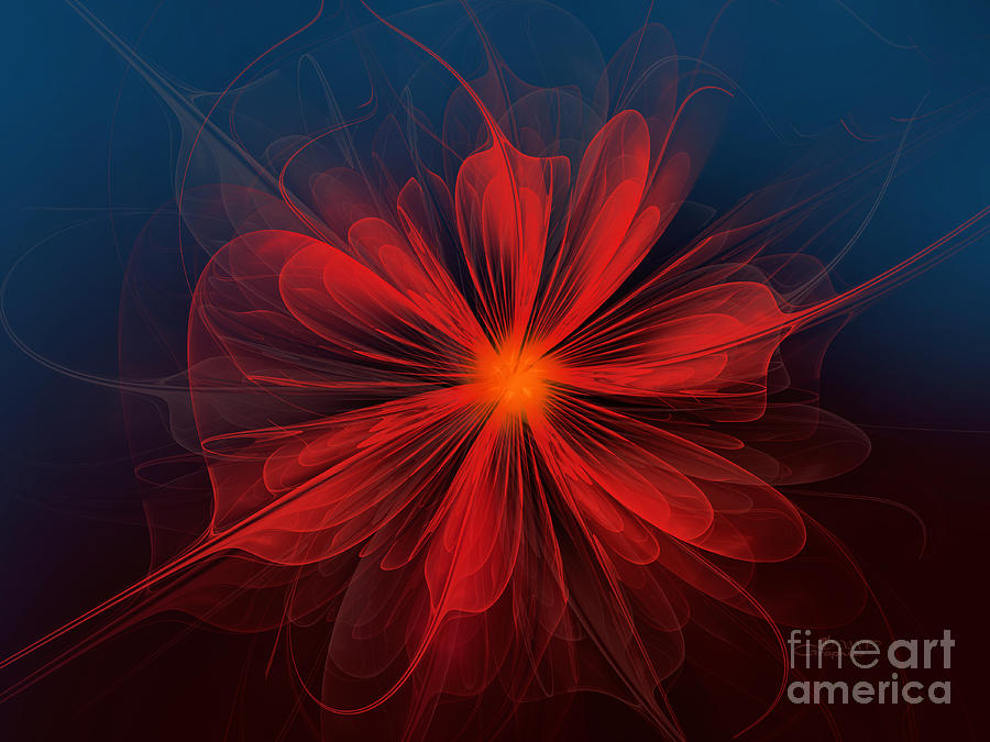 Flower of Love Digital Art by Jutta Maria Pusl