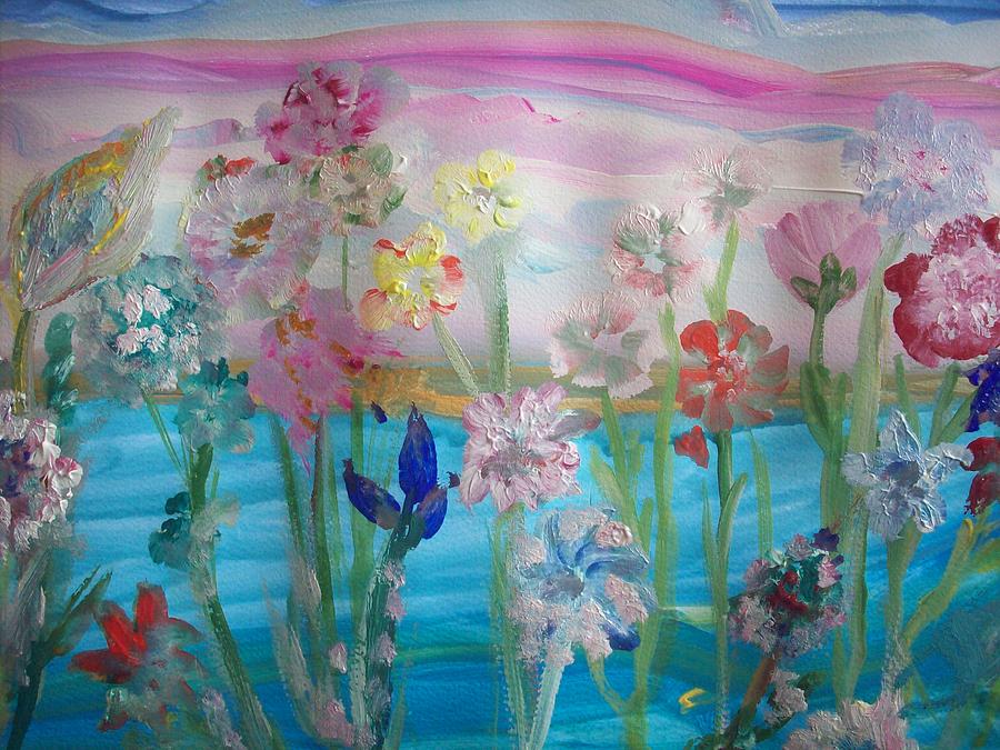 Flower Power Painting by Judith Desrosiers