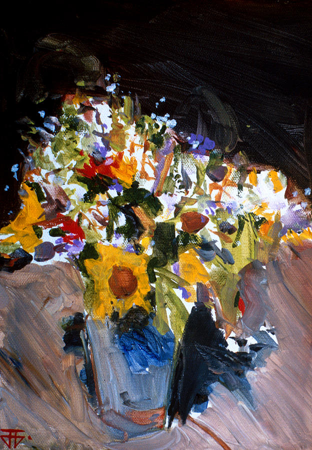 Flower Vase Painting by John Gholson