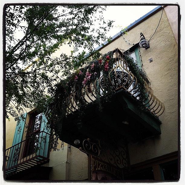 Vintage Photograph - Flowered Balcony by Michele Green Williams