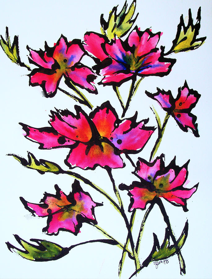 Flowers 3 Painting by Elise Boam