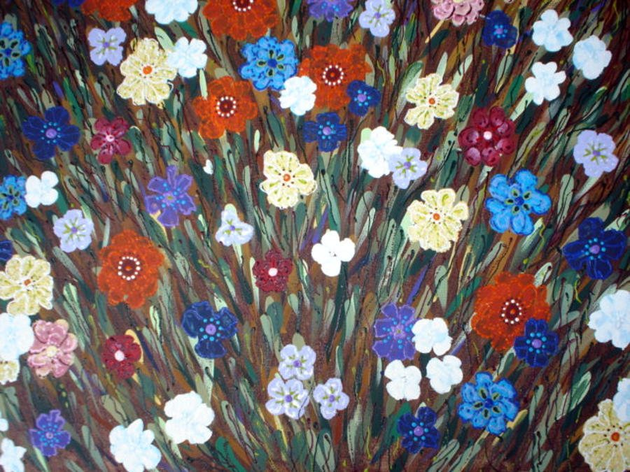 Flower Painting - Flowers Galore by Paula Bramlett