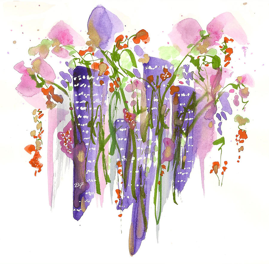 Flowers In The City Drawing by Darlene Flood